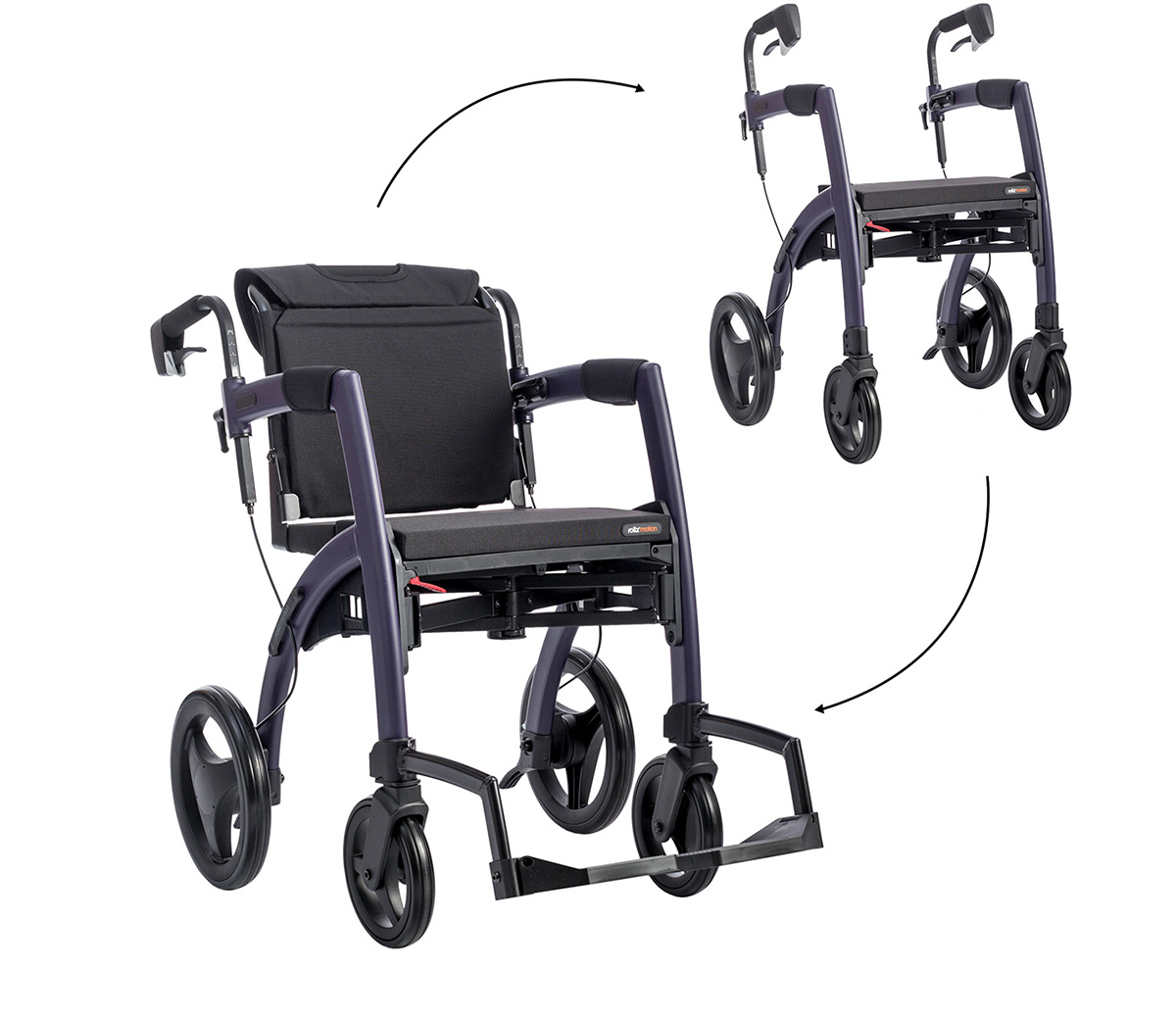 Goplus 2 in 1 Rollator Walkers for Seniors with Seat, 8-inch Wheel Medical  Drive Walker Wheelchair Combo with Backrest, Height-Adjustable Handle