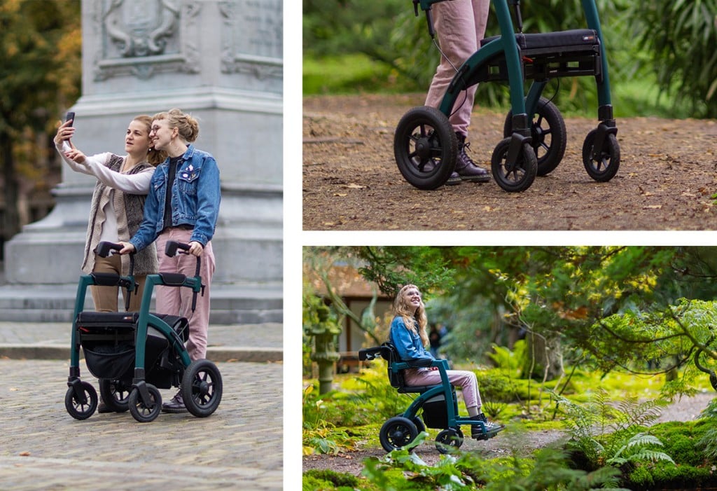 off road rollator walker for rough surfaces